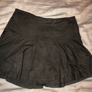Dark Suede Mini Skirt